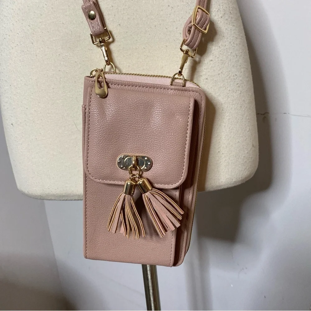 Malibu Skye Pink Tassel Crossbody Bag